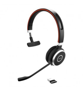 Jabra Evolve 65 Căști Prin cablu & Wireless Bandă de fixare pe cap Apeluri/Muzică USB Tip-A Bluetooth Negru