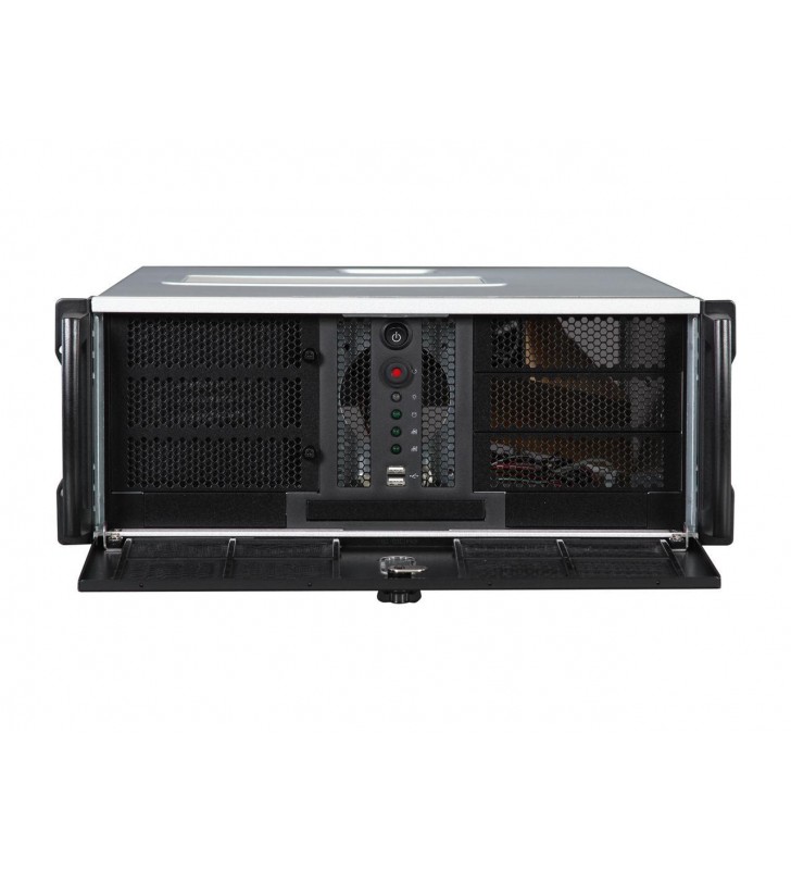 CHENBRO RM41300-FS81 Black Steel / Plastic 4U Rackmount Server Case for Tesla GPU 3 External 5.25" Drive Bays