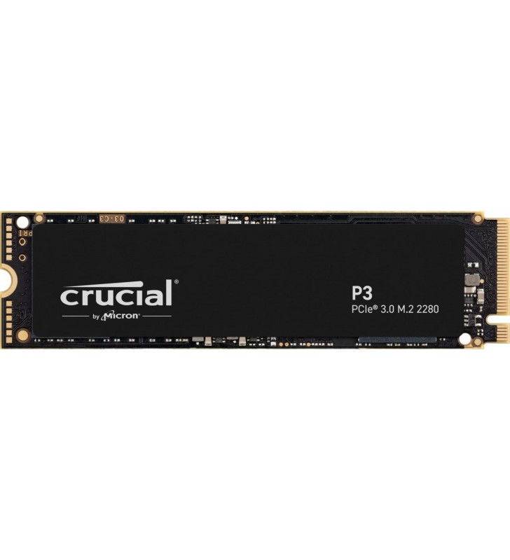 Crucial 500GB P3 PCIe 3.0 3D NAND NVMe M.2 SSD, up to 3500MB/s - CT500P3SSD8
