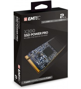 Emtec X300 Power Pro 2TB M.2 2280 PCIe Gen 3.0 x4 Internal Solid State Drive (SSD) - ECSSD2TX300