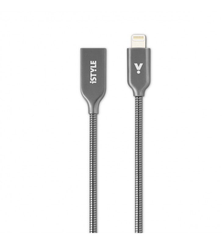 Cablu de date iSTYLE Lightning - USB-A, 1.2m, Negru