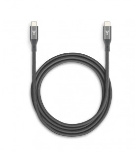 Cablu de date iSTYLE metalic USB-C (1,8M), Gri Spatial