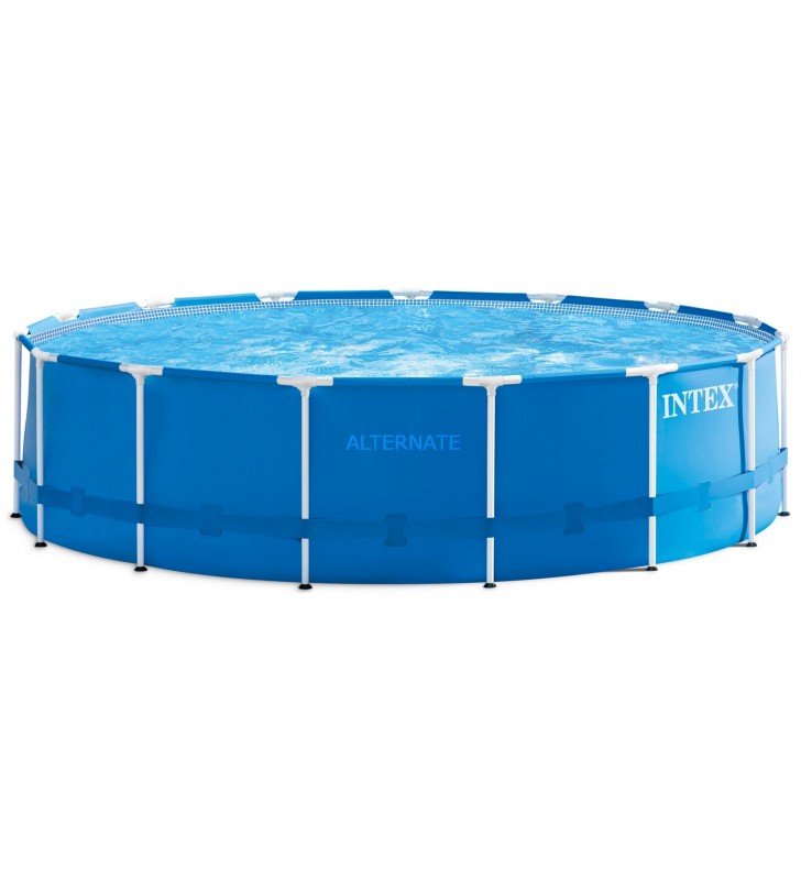 Intex  Frame Pool Set Rondo, Ø 457 x 122cm, swimming pool (dark blue/white, cartridge filter system ECO 638R)