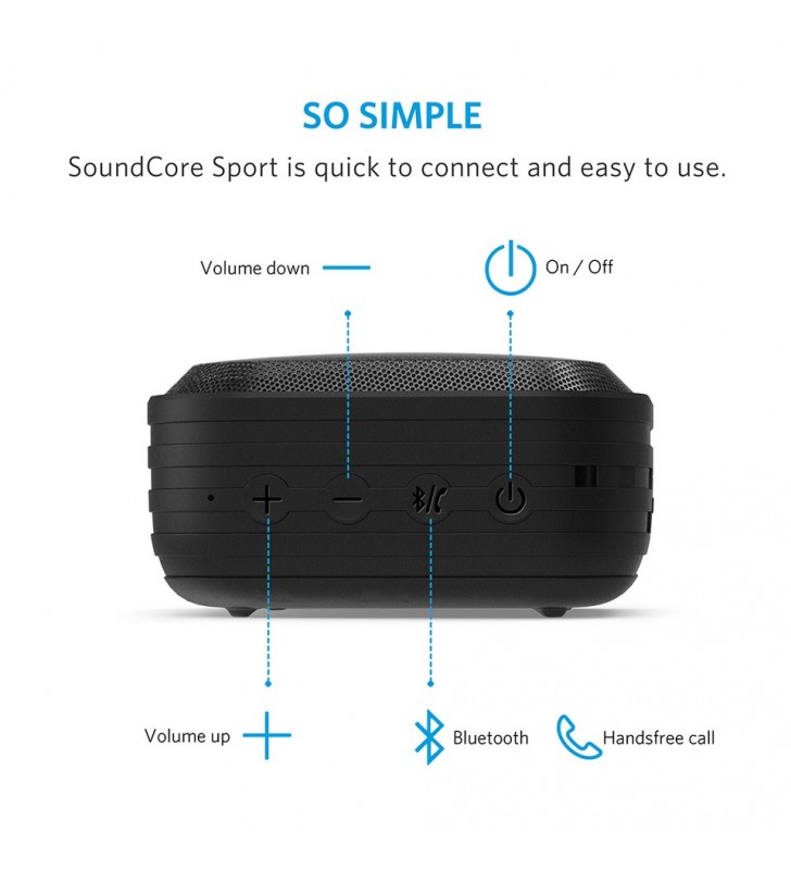 Anker SoundCore Sport 3 W Boxă mono portabilă Negru