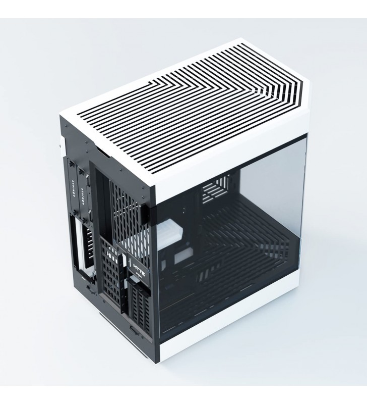 HYTE Y60 Modern Aesthetic - Dual Camera ATX Computer Gaming Case with Included PCIE 4.0 Riser Cable - White (CS-HYTE-Y60-BW)
