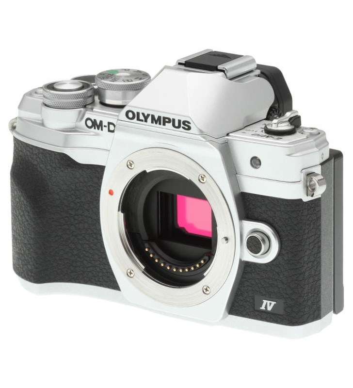 Aparat foto Mirrorless Olympus E-M10 Mark IV Silver + Obiectiv M.Zuiko Digital ED 14-42mm Silver
