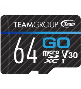 TeamGroup GO microSDXC 64GB UHS-I U3 Clasa 10 cu adaptor SD inclus TGUSDX64GU303