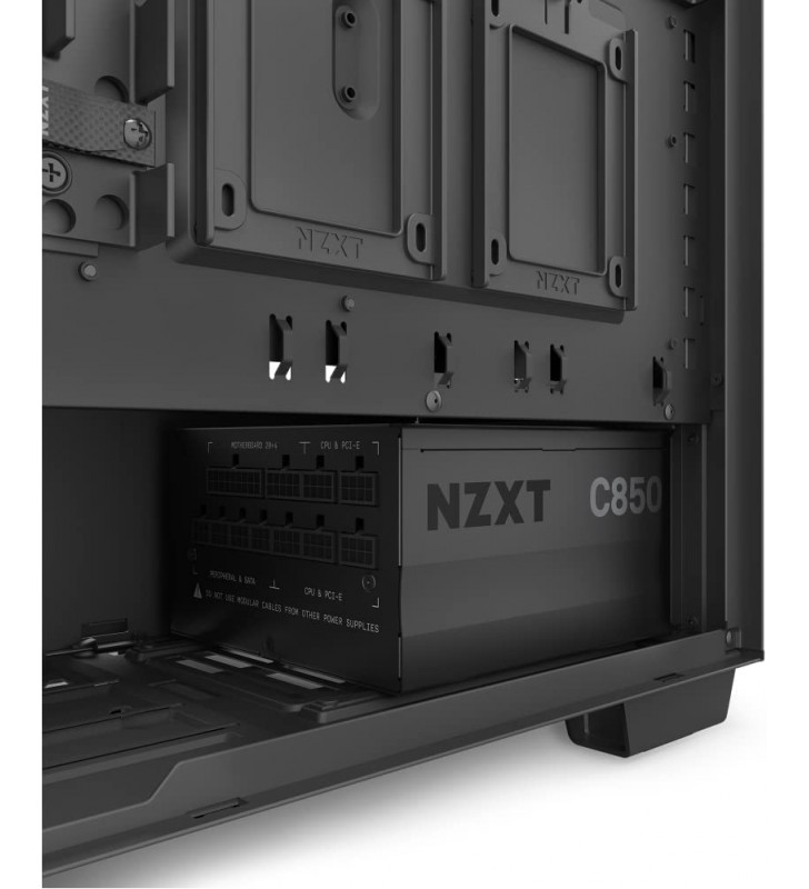 NZXT PSU C850 (2022) - PA-8G1BB-US - 850W PSU - 80+ Gold Certified - Fully Modular - Sleeved Cables - ATX Gaming Power Supply