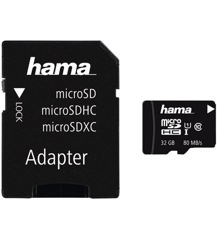 Hama microSDHC 32GB Class 10 UHS-I 80MB/s + Adapter/Photo