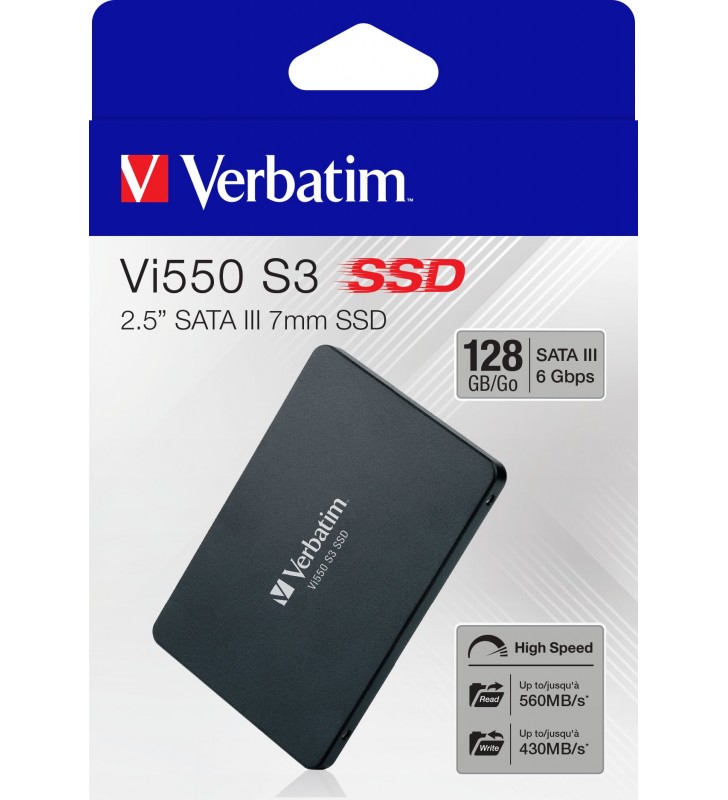 Verbatim Vi550 2.5" 128 Giga Bites ATA III Serial 3D NAND