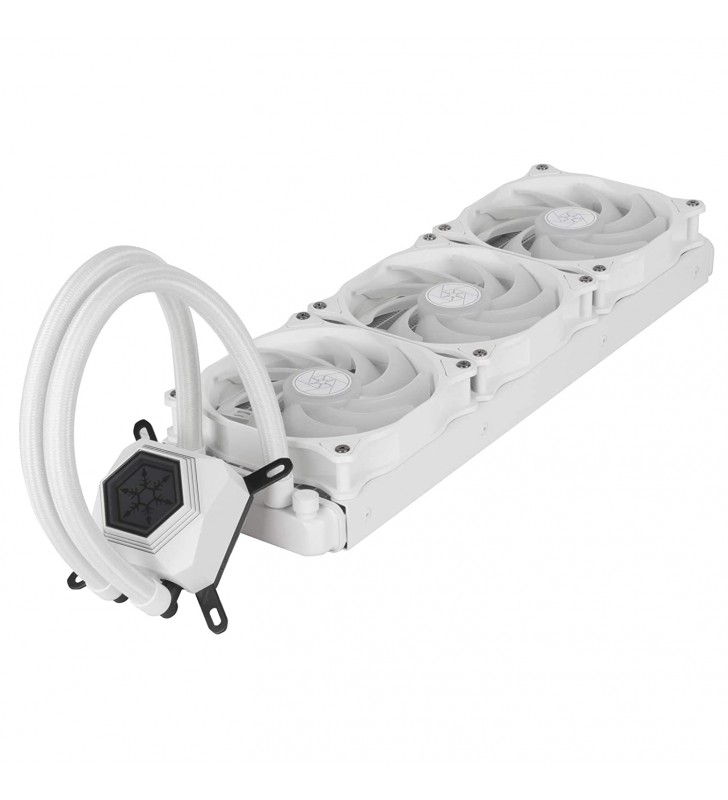 SilverStone PF360W-ARGB, White, LGA1700, AM4, 360mm, Premium All-in-One Liquid Cooler with ARGB Lighting, SST-PF360W-ARGB-V2