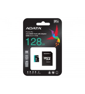ADATA AUSDX128GUI3V30SA2-RA1 ADATA 128GB Premier Pro MICROSDXC. R/W up to 100/80 MB/s. with Adapter
