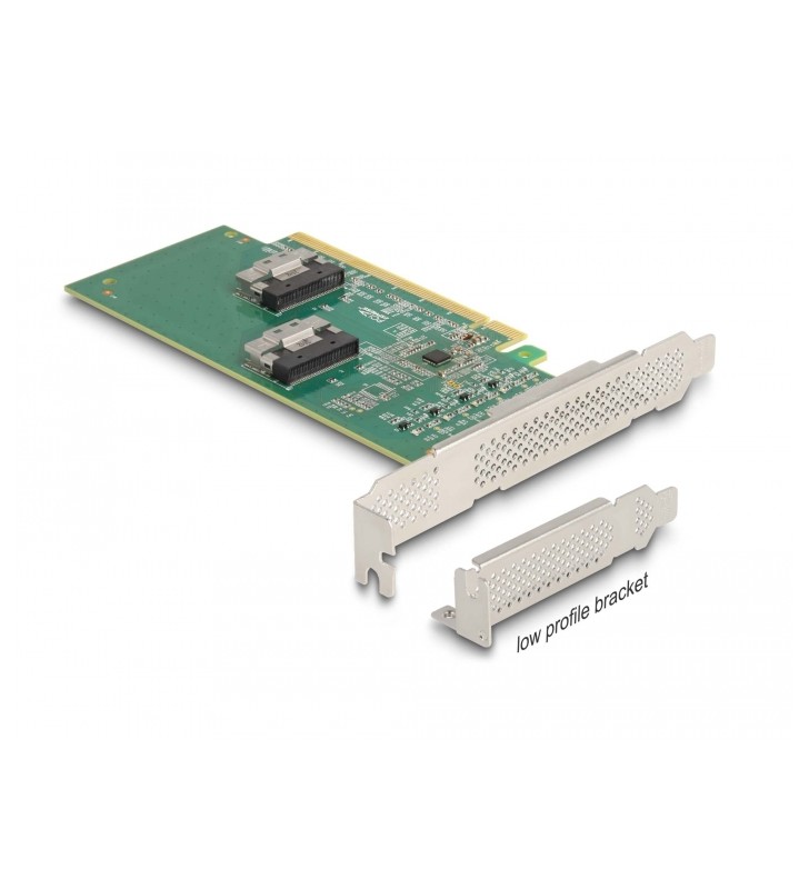 Delock PCI Express 4.0 x16 Karte zu 4 x SFF-8639 NVMe - Bifurcation - Low Profile Formfaktor