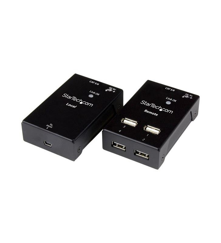 StarTech.com USB2004EXTV dispozitiv de tip extender video Consolă emițător & receptor 480 Mbit/s