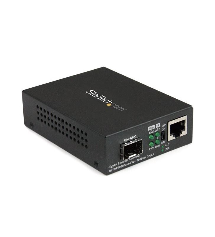StarTech.com MCM1110SFP convertoare media pentru rețea 1000 Mbit/s Multimodală, Monomodală Negru