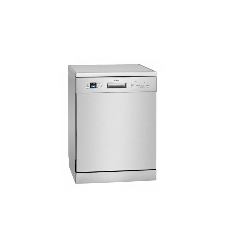 Bomann dishwasher GSP 7412 IX, 60cm wide, 12 place settings, built-under, delayed start, silver