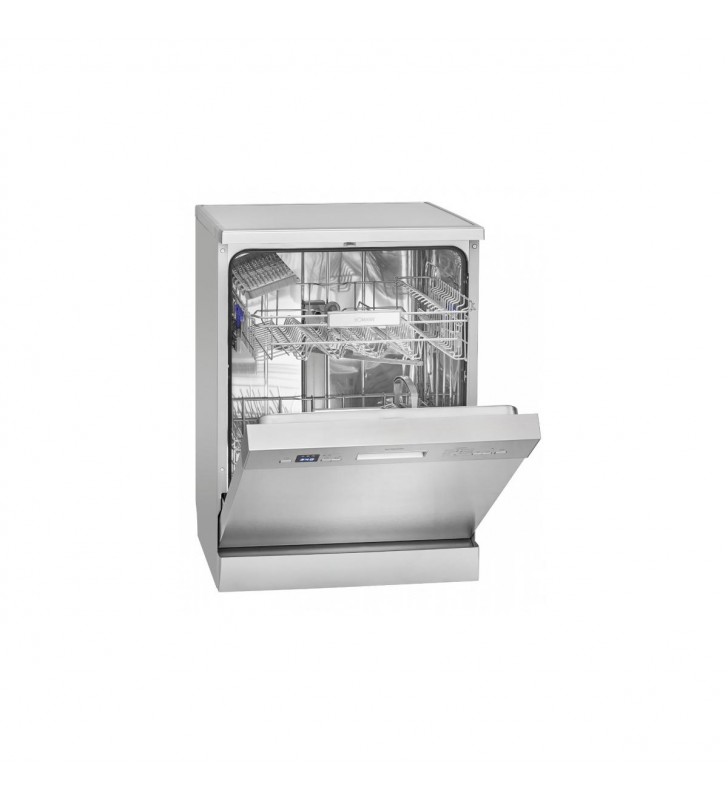 Bomann dishwasher GSP 7412 IX, 60cm wide, 12 place settings, built-under, delayed start, silver