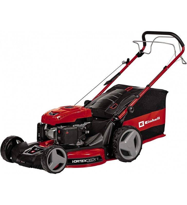 Einhell GC-PM 52/2 S HW Petrol Lawnmower (up to 1,800 m², Einhell OHV Engine, Vortex Technology Deck with 5-in-1 Function, 6-Way Adjustable, Central Cutting Height Adjustment)