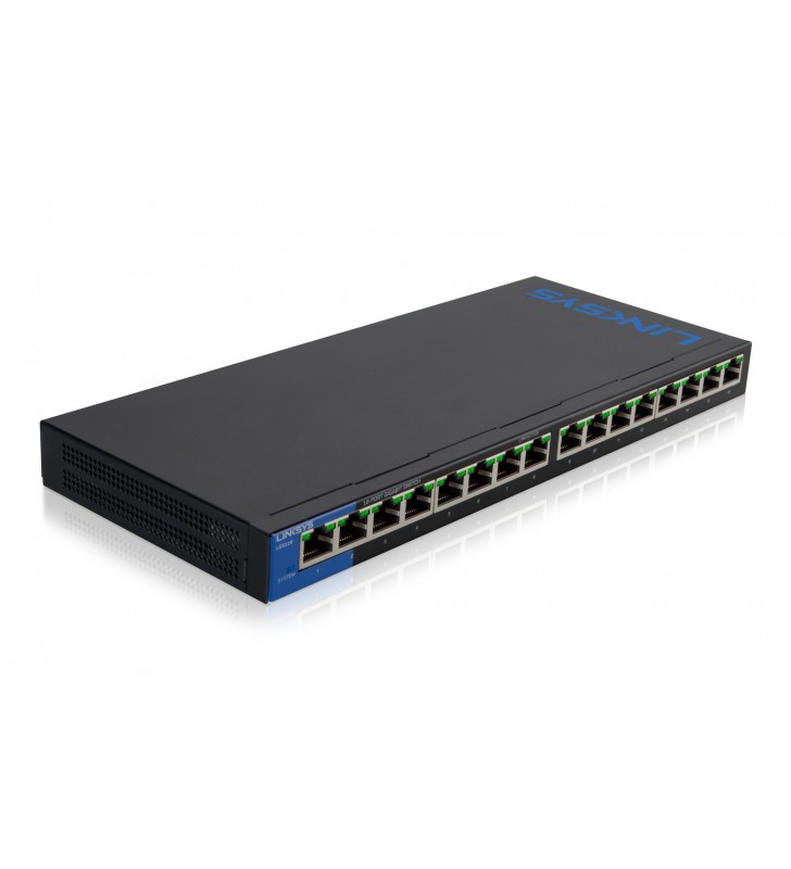 Linksys LGS116P Fara management Gigabit Ethernet (10/100/1000) Negru Power over Ethernet (PoE) Suport