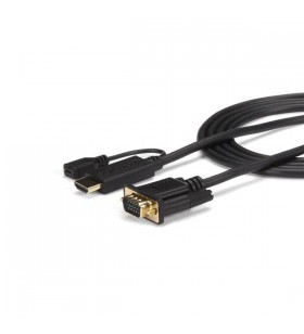 StarTech.com HD2VGAMM6 adaptor pentru cabluri video 1,9 m VGA (D-Sub) HDMI + Micro USB Negru