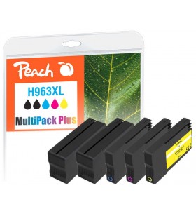 Peach PI300-1006 cartușe cu cerneală 5 buc. Compatibil Productivitate Înaltă (XL) Negru, Cyan, Magenta, Galben