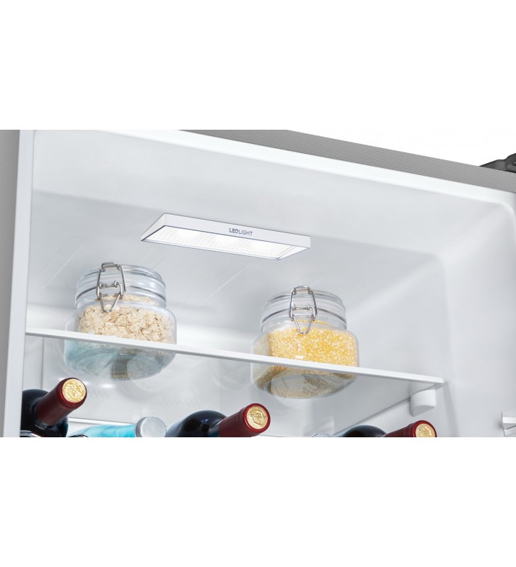 Gorenje N 619EAXL4 Fridge-Freezer Combination, LED Display, 186 cm, 300 L, NoFrostPlus, Vegetable Compartment with Moisture Control. FastFreeze, Stainless Steel [Energy Class E]
