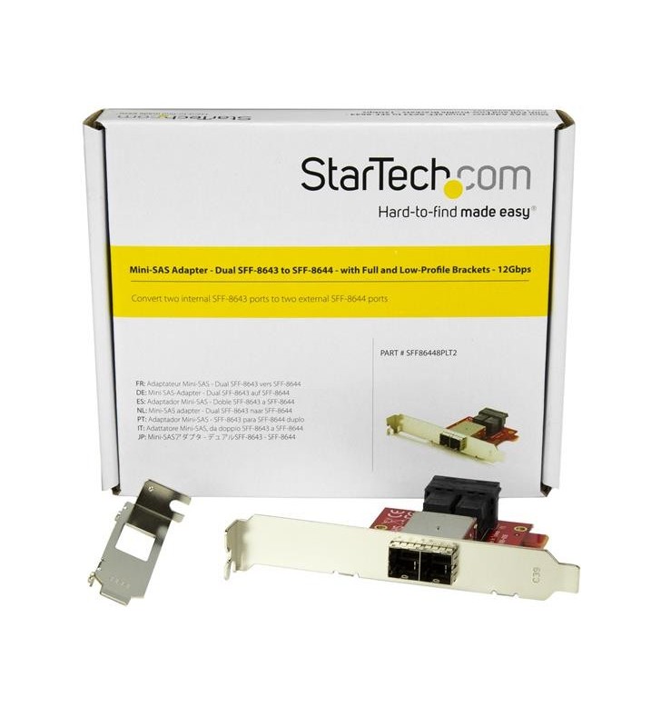 StarTech.com SFF86448PLT2 plăci/adaptoare de interfață Mini-SAS HD Intern