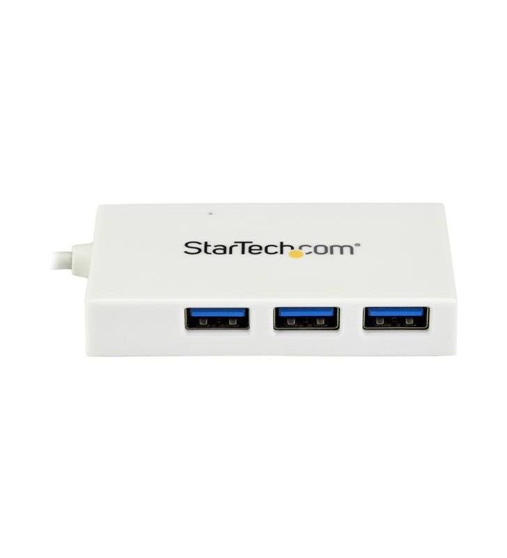 StarTech.com HB30C3A1CFBW hub-uri de interfață USB 3.2 Gen 1 (3.1 Gen 1) Type-C 5000 Mbit/s Alb