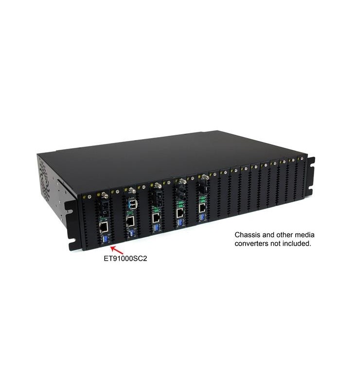 StarTech.com ET91000SC2 convertoare media pentru rețea 2000 Mbit/s 850 nm Multimodală Negru
