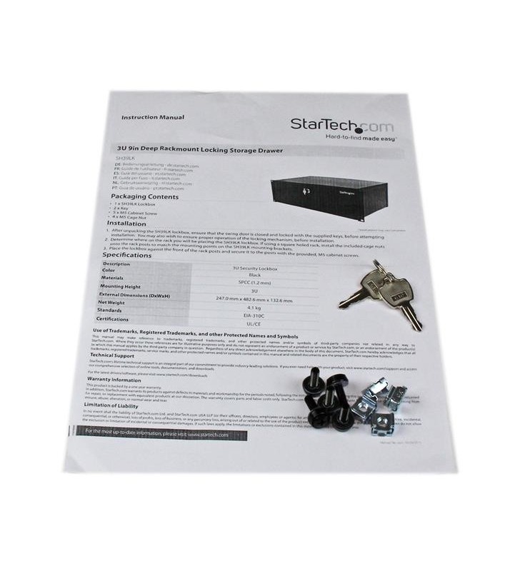 StarTech.com SH39LK accesorii pentru carcase Raft reglabil