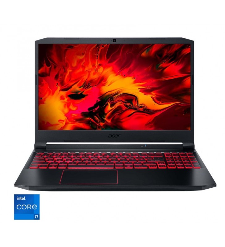 Laptop Gaming Acer Nitro 5 AN515-57 cu procesor Intel® Core™ i7-11800H, 15.6", 16GB, 1TB SSD, NVIDIA® GeForce RTX™ 3050Ti, No OS, Black
