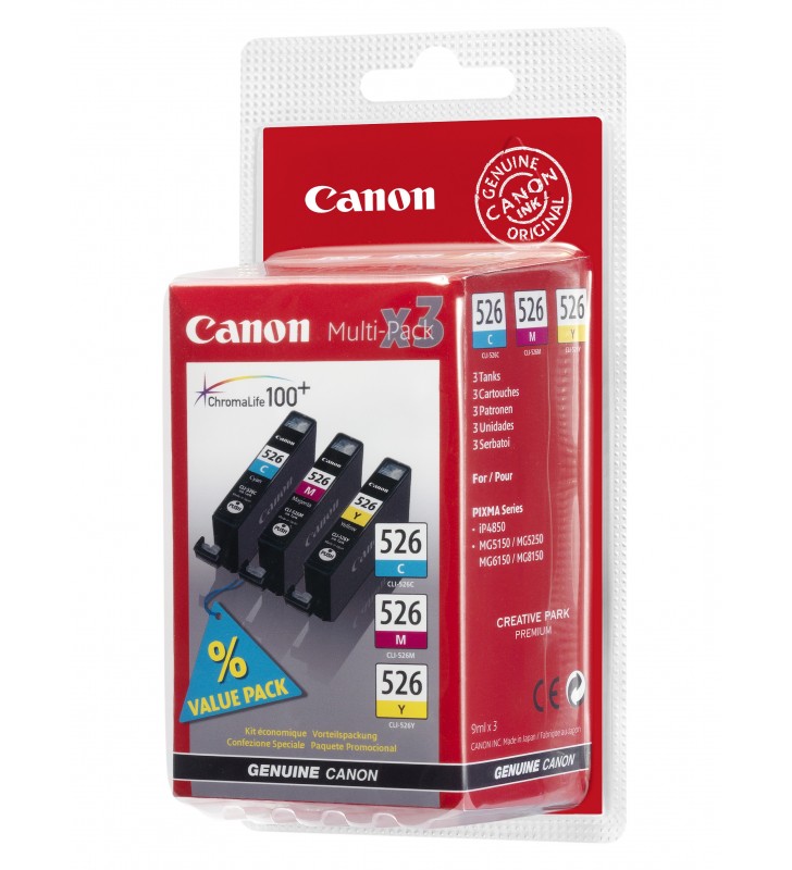 Canon CLI-526 C/M/Y Original Cyan, Magenta, Galben 3 buc.