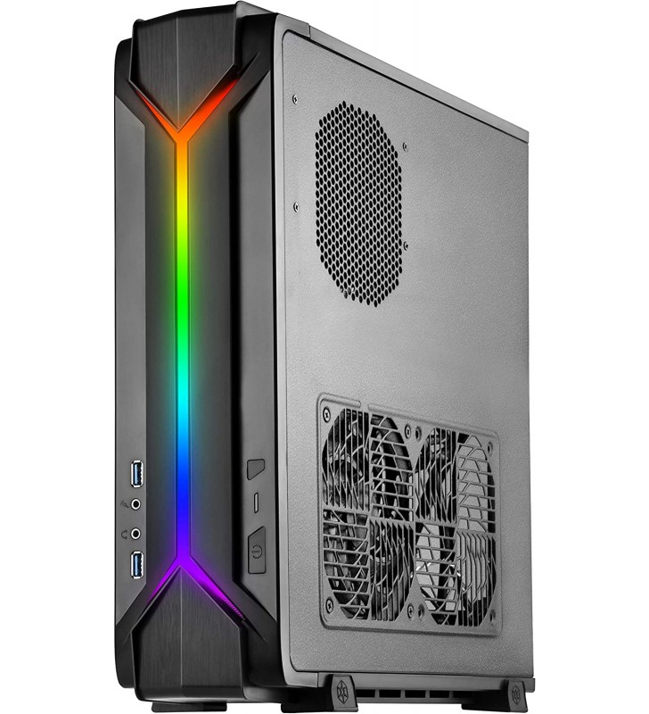SilverStone Technology - Slim Case for Mini-Itx Computers with Integrated Addressable RGB Lighting (SST-RVZ03B-ARGB)