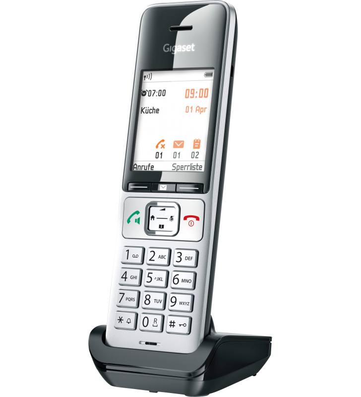 GIGASET C500HX DECT telephone, one handset, silver/black