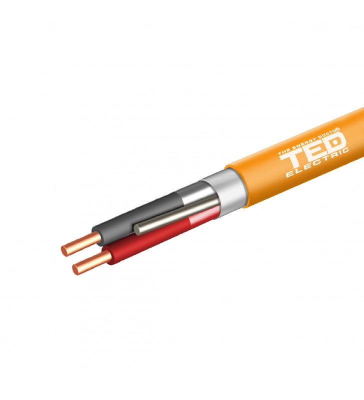 Cablu incendiu JE - H (ST) H E30/E90 1 X 2 X 0,8 portocaliu role 100 ml.TED002440