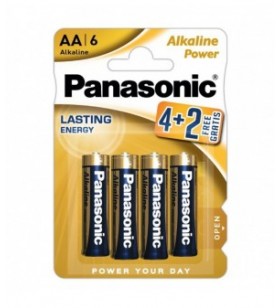 Panasonic baterie alcalina AA (LR6) Alkaline Power (Bronze) B6 (4+2) LR6APB/6BP 4+2F (72/72)