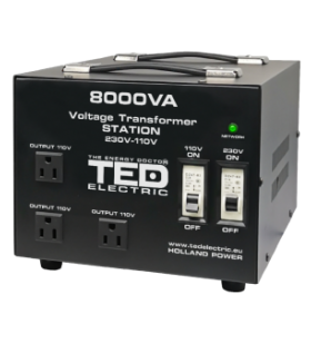 Transformator 230-220V la 110-115V 8000VA/6400W cu carcasa TED000262