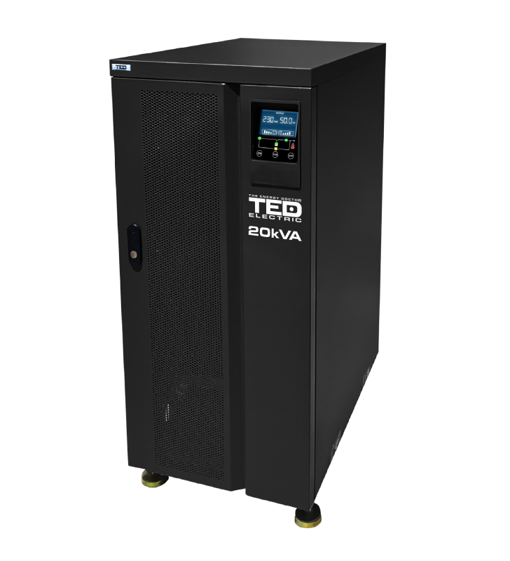 UPS 20kVA LCD cu stabilizator online - dubla conversie 3/3 trifazat/trifazat TED UPS Expert (FARA Acumulatori) TED002013