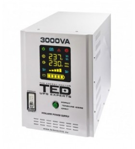 UPS 3000VA/2100W runtime extins utilizeaza doi acumulatori (neinclusi) TED UPS Expert TED001672