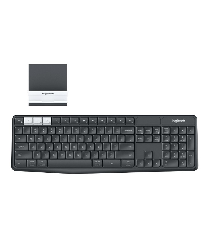 Logitech K375s tastaturi RF Wireless + Bluetooth QWERTZ Germană Grafit, Alb