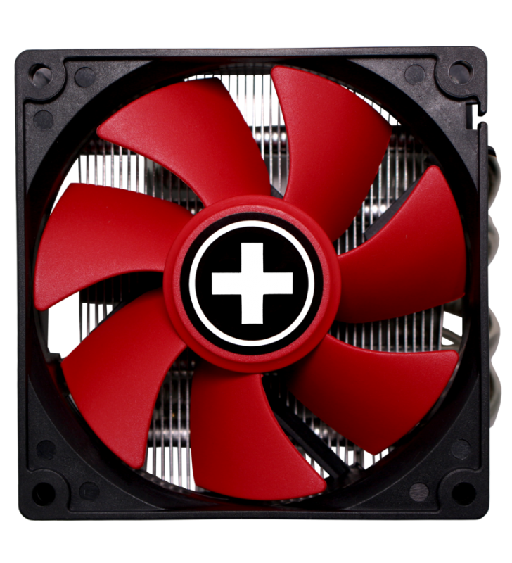 Xilence A404T AMD CPU Cooler, Top Blow, 92 mm PWM Fan, 125 W TDP, Red/Black/Silver