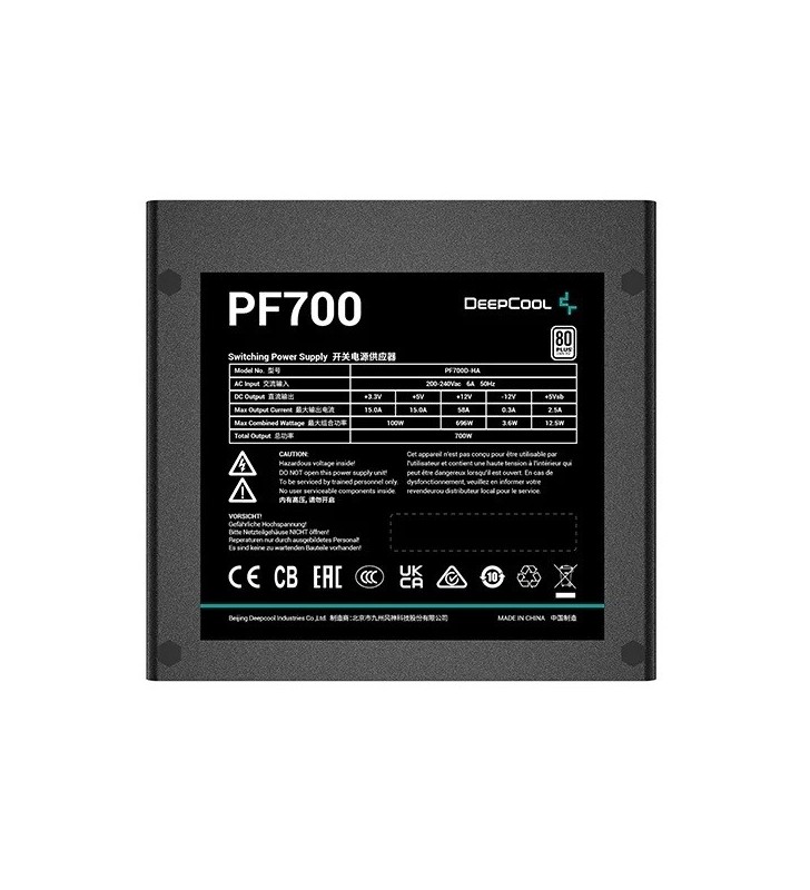 DeepCool PF700 unități de alimentare cu curent 700 W ATX Negru