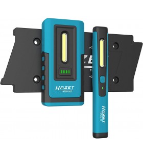 HAZET 1979NW/3 LED Inspection Lamp Set (Pocket Pen Light with Charging Pad for Two Lamps) Black / Blue