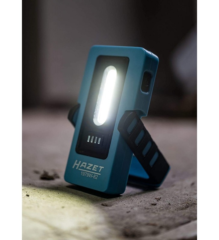 HAZET 1979NW/3 LED Inspection Lamp Set (Pocket Pen Light with Charging Pad for Two Lamps) Black / Blue