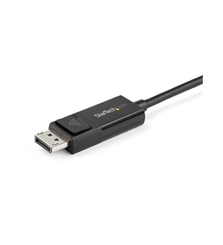 StarTech.com CDP2DP2MBD adaptor pentru cabluri video 2 m USB tip-C DisplayPort Negru