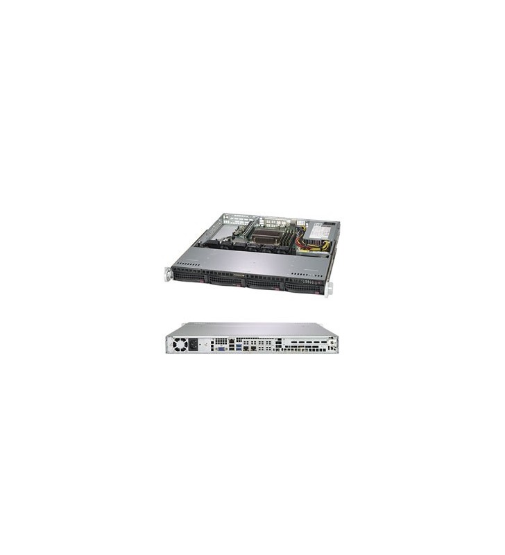 Supermicro 5019C-M Intel C246 LGA 1150 (Mufă H4) Cabinet metalic (1U) Negru