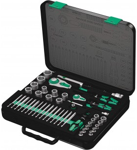 Wera 05160785001 8100 SA/SC 2 Zyklop Speed ​​Ratchet Set, 1/4" Drive and 1/2" Drive, Metric, 43 Pieces