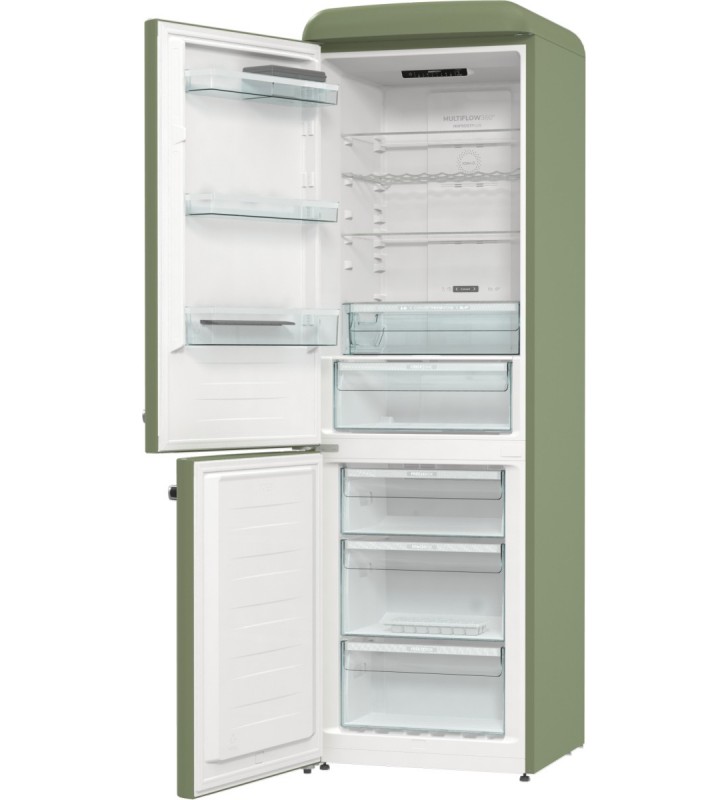 Gorenje retro fridge-freezer olive - door hinge left - ONRK619DOL-L