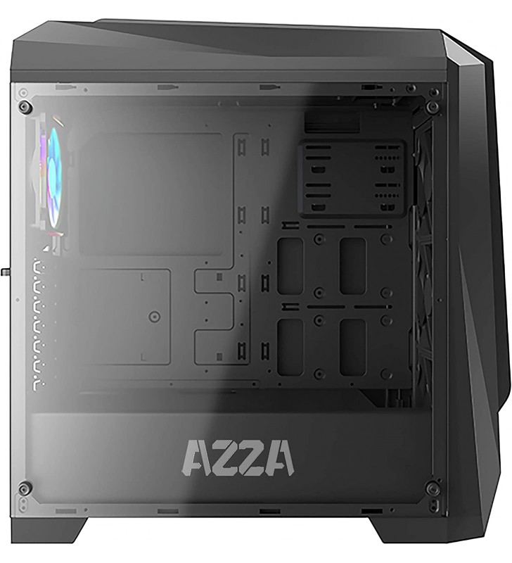 Azza Chroma 410A MID-Tower PC CASE, W/ 2X Prisma DRGB Fans, CSAZ-410A CHROMA