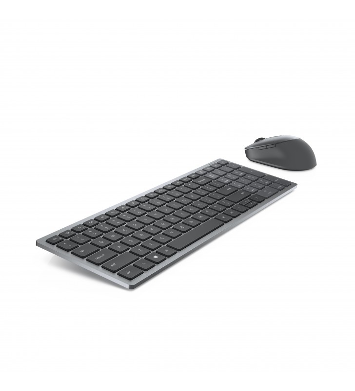 DELL KM7120W tastaturi RF Wireless + Bluetooth QWERTY Germană Gri, Titan